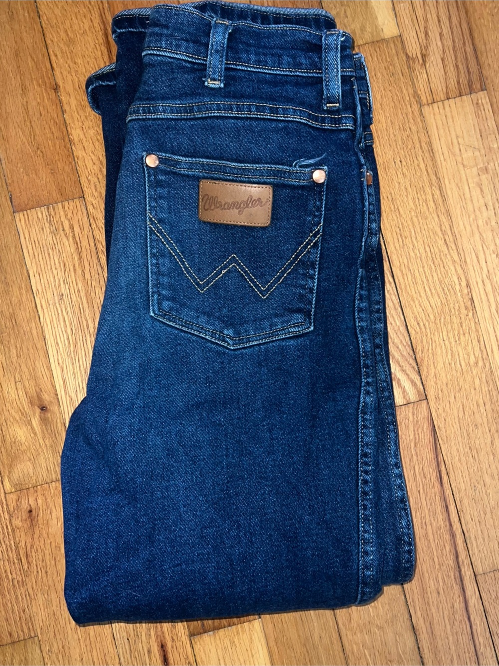 Wrangler Women’s Dark Blue Straight Leg Jeans